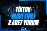 ☑️Tiktok Mavi Tikli Türk Hesaptan 2 Yorum☑️
