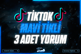 ☑️Tiktok Mavi Tikli Türk Hesaptan 3 Yorum☑️