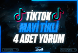 ☑️Tiktok Mavi Tikli Türk Hesaptan 4 Yorum☑️