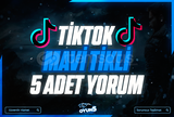 ☑️Tiktok Mavi Tikli Türk Hesaptan 5 Yorum☑️