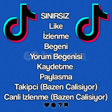 TikTok SINIRSIZ Begeni + İzlenme + Kaydetme...