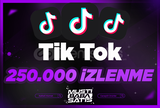 TikTok Türk 250.000 İzlenme + Garanti