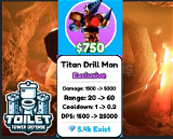 2X TITAN DRILL MAN | TOILET TOWER DEFENSE (TTD)