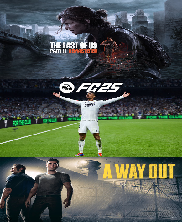 TLOU 2 + A WAY OUT + FC 25 PS4/PS5 TLOU 2 + A WAY OUT + FC 25 PS4/PS5