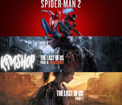 TLOU PART 1 + TLOU PART 2 + SPIDERMAN 2 PS4/PS5 TLOU PART 1 + TLOU PART 2 + SPIDERMAN 2 PS4/PS5