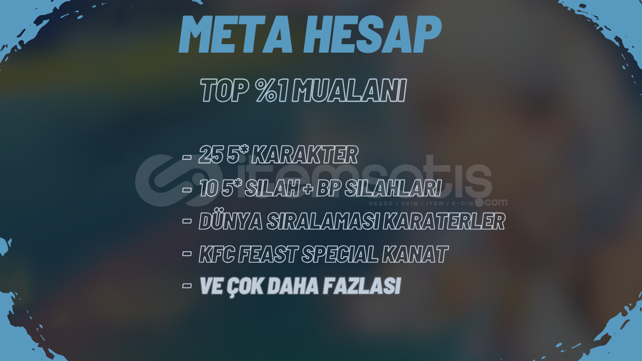EU/Top %1 AR60 Meta Hesap EU/Top %1 AR60 Meta Hesap