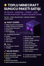 ⭐ TOPLU MİNECRAFT SUNUCU PAKETİ SATIŞI
