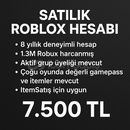 Total 1.3m harcanmış roblox hesabı