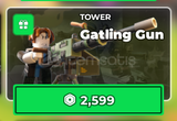⭐[ Tower Defense Simulator ] Gatling Gun