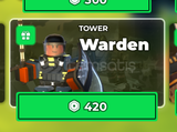 Tower Defense Simulator Warden