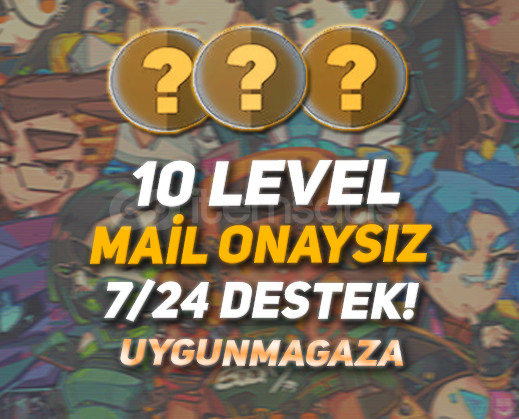 TR - 10 LEVEL - MAİL ONAYSIZ - ELLE KASILMIŞ! TR - 10 LEVEL - MAİL ONAYSIZ - ELLE KASILMIŞ!