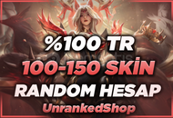 TR 100-150 SKİN LOL RANDOM HESAPLAR