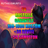 TR 100-1600 SKİN GARANTİLİ LOL RANDOM HESAP