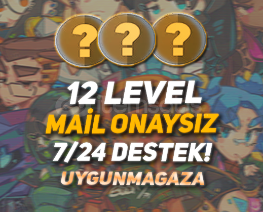 TR - 12 LEVEL - MAİL ONAYSIZ - ELLE KASILMIŞ! TR - 12 LEVEL - MAİL ONAYSIZ - ELLE KASILMIŞ!