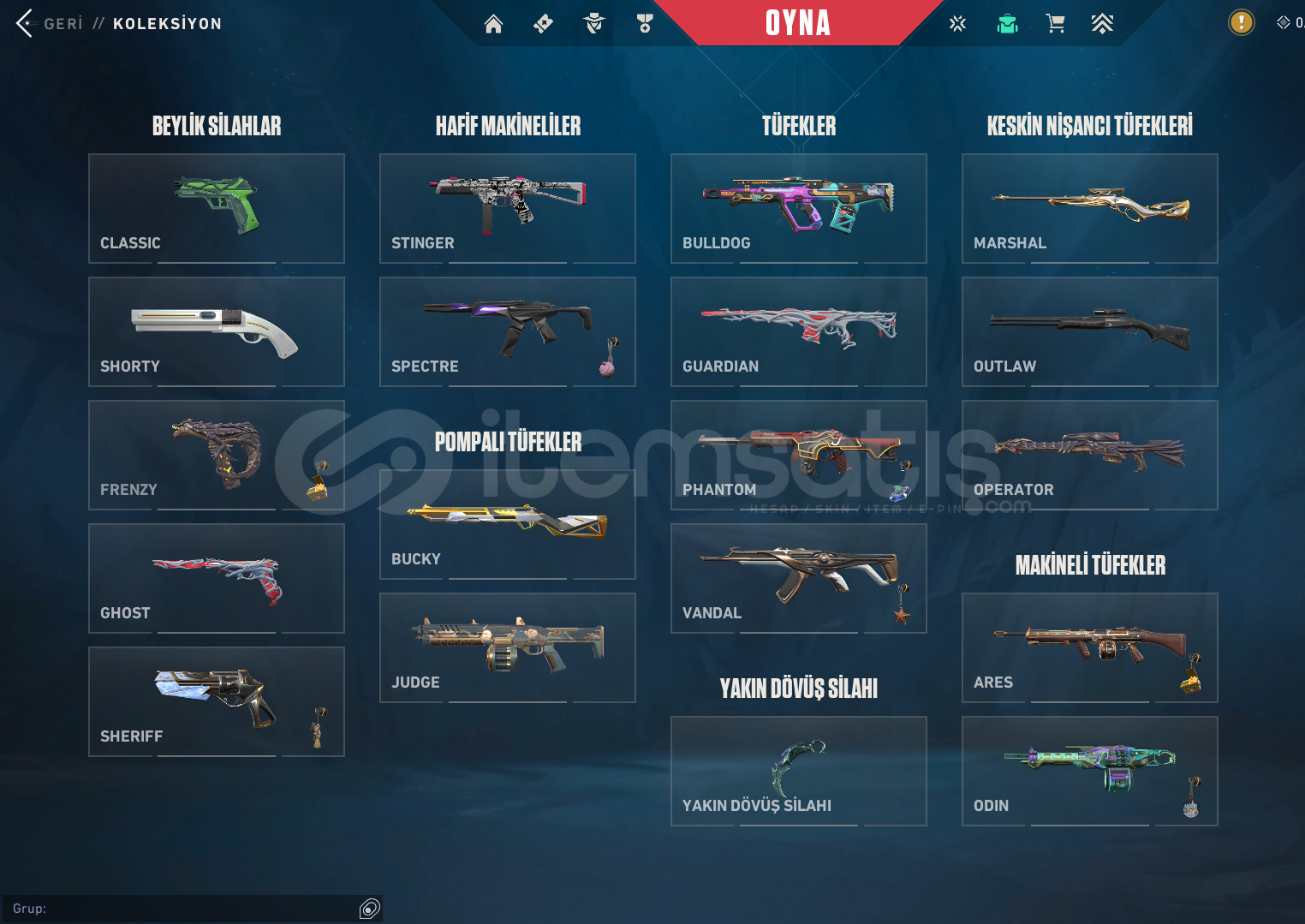 TR/ 17 BIÇAK + 12 VANDAL + 14 PHANTOM FULL+FULL TR/ 17 BIÇAK + 12 VANDAL + 14 PHANTOM FULL+FULL