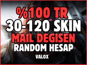 ⭐[TR] 30-120 Skin - Mail Değişen Random Hesap⭐