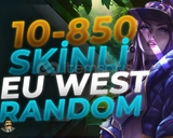 ⭐️ EUW 10-850 SKİN +30 LEVEL RANDOM HESAP ⭐️