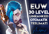 ✨EUW 30 LEVEL UNRANKED 40K+ MAVİ ÖZ HESAP