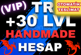 ⭐TR +30 LVL UNRANKED HANDMADE MAİL ONAYSIZ ⭐