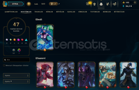 TR / 47 SKİN 90 HERO 128 LVL HESAP