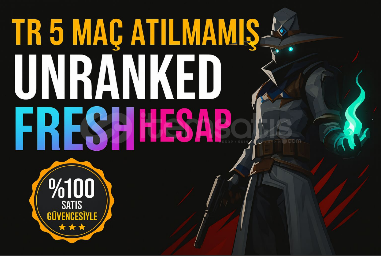 TR 5 MAÇ ATILMAMIŞ MAİLLİ UNRANKED FRESH HESAP! TR 5 MAÇ ATILMAMIŞ MAİLLİ UNRANKED FRESH HESAP!
