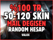 ⭐[TR] 50-120 Skin - Mail Değişen Random Hesap⭐