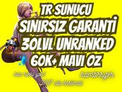 ⭐[TR 60K ÖZ SINIRSIZ GARANTİ] 30LVL UNRANKED