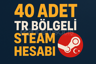 TR ⭐[ANINDA]⭐40 ADET TÜRKİYE STEAM HESABI⭐
