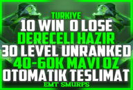 TR [10 WİN] RANKED HAZIR 40-60K MAVİÖZ UNRANKED