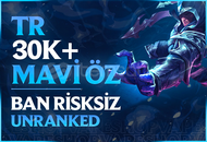 ⭐TR BAN YOK! +30K MAVİ ÖZ 30 LVL UNRANKD⭐