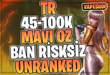 ⭐TR BAN YOK! +45K MAVİ ÖZ 30 LVL UNRANKD⭐