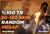 ✨%100TR 50-120 SKIN GARANTİLİ RANDOM HESAP