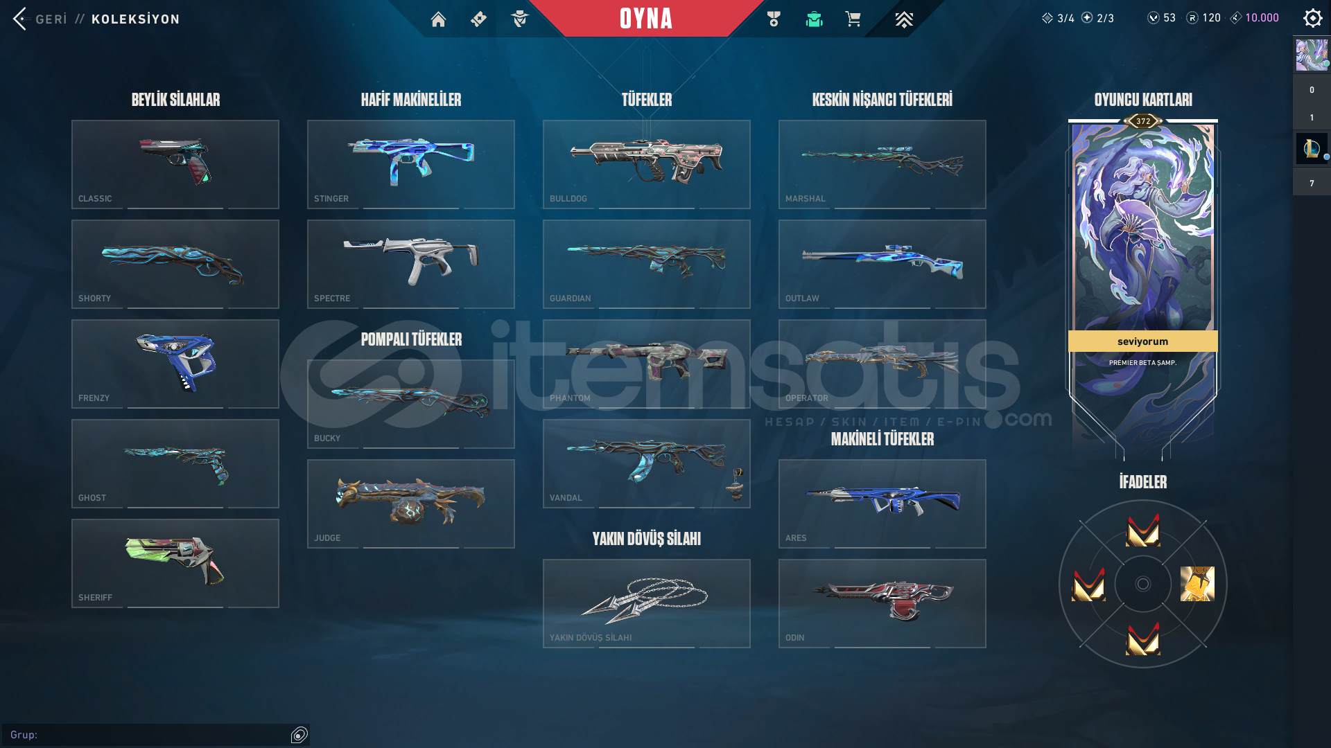 TR BOL SKİNLİ HER SİLAHTA SKİN OLAN İMMO HESAP TR BOL SKİNLİ HER SİLAHTA SKİN OLAN İMMO HESAP