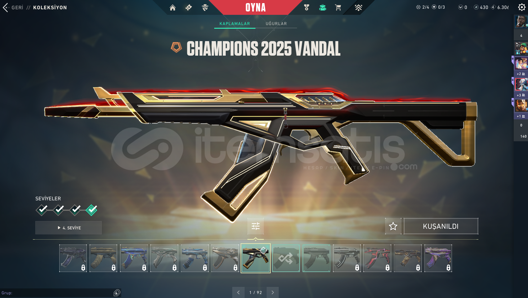 TR / CHAMPİONS 2025 VANDAL / MAİLLİ HESAP TR / CHAMPİONS 2025 VANDAL / MAİLLİ HESAP