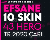 TR EFSANE 10 SKIN 43 HERO 48LVL 2020 ÇAR -G465