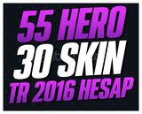TR EFSANE 30 SKIN 55 HERO 74LVL 2016 ÇAR -G480