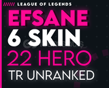 TR EFSANE 6 SKIN 22 HERO 33LVL UNRANKED -G462