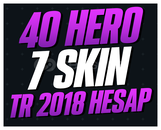 TR EFSANE 7 SKIN 40 HERO 51LVL 2018 ÇAR -G520