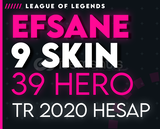 TR EFSANE 9 SKIN 39 HERO 31LVL UNRANKED -G443