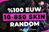 TR/EUW | 10-850 Skin LOL Hesap | Oto Teslimat