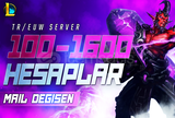 ⭐TR/EUW | 100-1600 SKİN MAİL DEĞİŞEN LOL HESAP