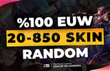 TR/EUW | 20-850 Skin LOL Hesap | Oto Teslimat