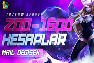 ⭐TR/EUW | 200-1600 SKİN MAİL DEĞİŞEN LOL HESAP