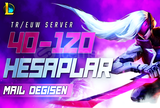 ⭐TR/EUW | 40-120 SKİN MAİL DEĞİŞEN LOL HESAP