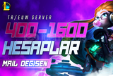 ⭐TR/EUW | 400-1600 SKİN MAİL DEĞİŞEN LOL HESAP