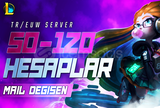 ⭐TR/EUW | 50-120 SKİN MAİL DEĞİŞEN LOL HESAP