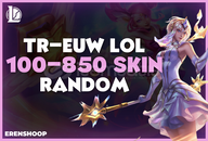⭐ TR/EUW | LoL 100-850 Skin Random Hesap