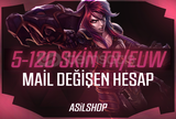 ⭐ TR/EUW - LOL 5-120 SKİN MAİL DEĞİŞEN HESAP ⭐