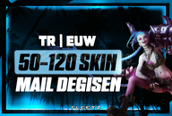⭐️TR/EUW [M.V.P 50-120 SKİN MAİL DEĞİŞEN HESAP⭐️ ⭐️TR/EUW [M.V.P 50-120 SKİN MAİL DEĞİŞEN HESAP⭐️