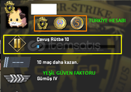 TR HESAP+FACEİT+ 3 MADALYA 15 WİN 190 SAAT